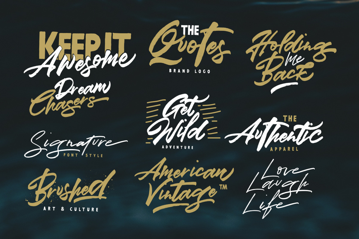 Mind Blowing 3 Brush Font Set 40%OFF preview 5