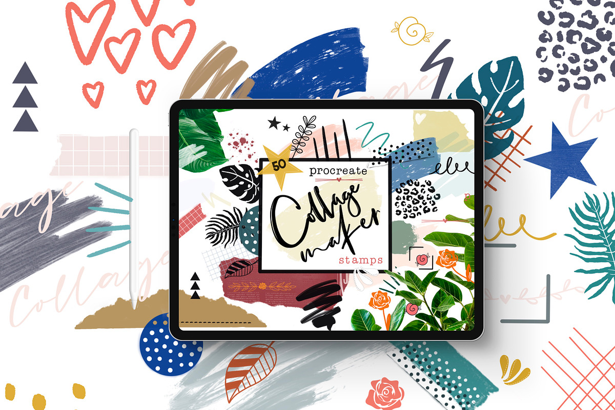 Collage Maker Stamps /Procreate, a Brush Add-On by OkayAnnie Designs (Photo 1 of 7)