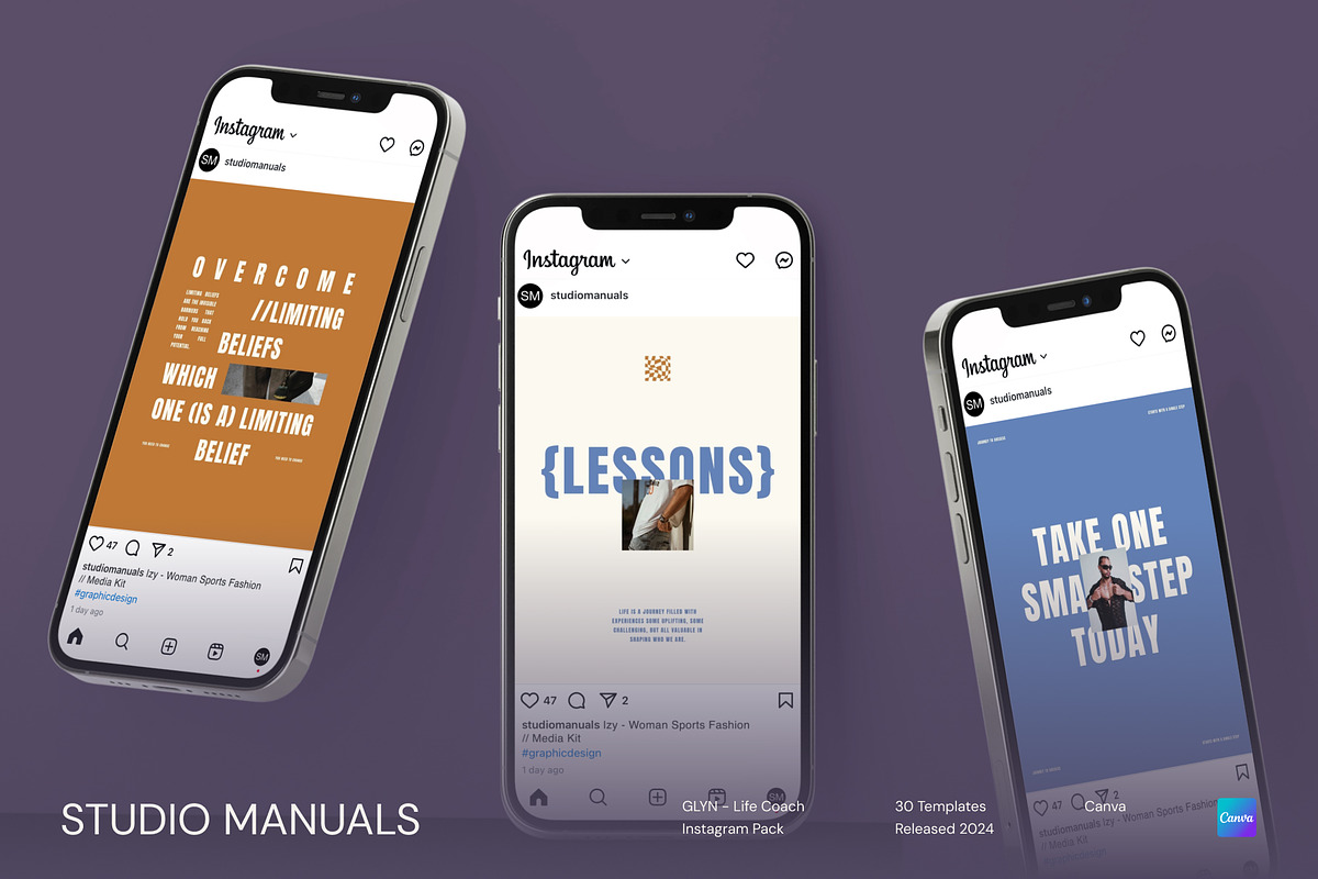 GLYN – Life Coach Instagram Pack, a Social Media Template by Studio Manuals (Photo 5 of 8)