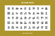 Construction icons, an Outline Icon by Wencory (Thumbnail 1 of 2)