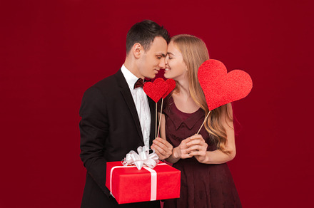 Portrait of a happy couple, man hold, a Person Photo by Shopping King Louie