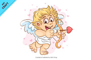 Bundle Cartoon Cupid 03. Tshirt, a Person Illustration by KENO Mascots (Thumbnail 3 of 13)