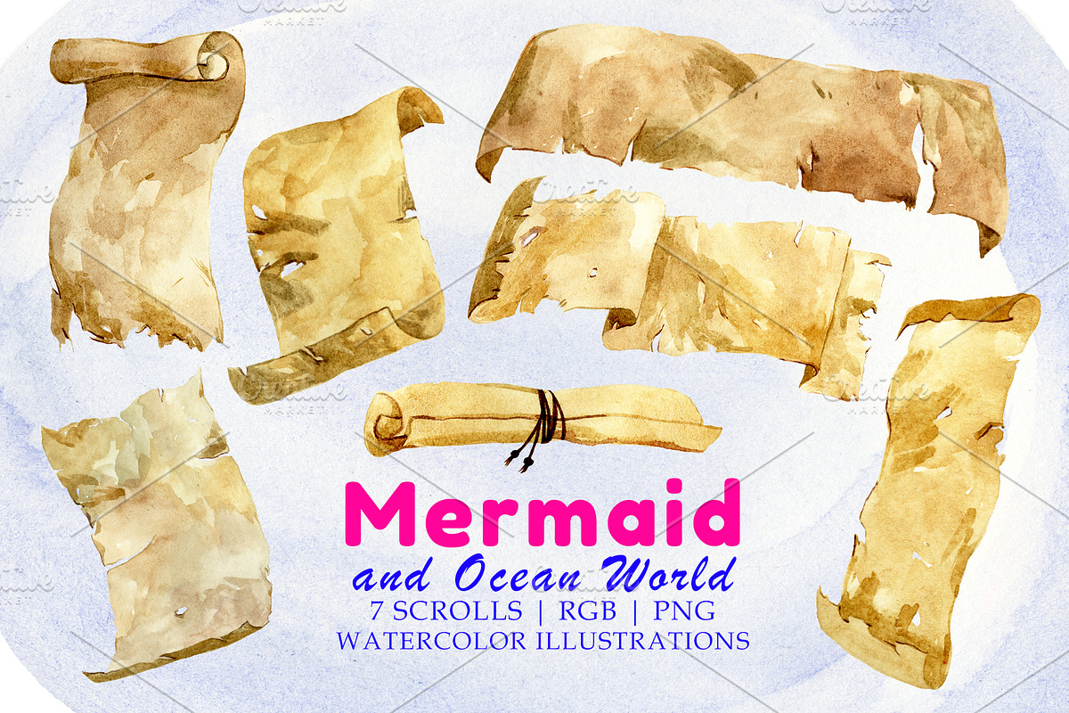 Mermaid and Ocean World, an Illustration by Nadiia Hanina (Photo 4 of 9)