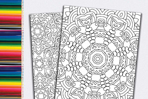 50 Geometric Coloring Pages