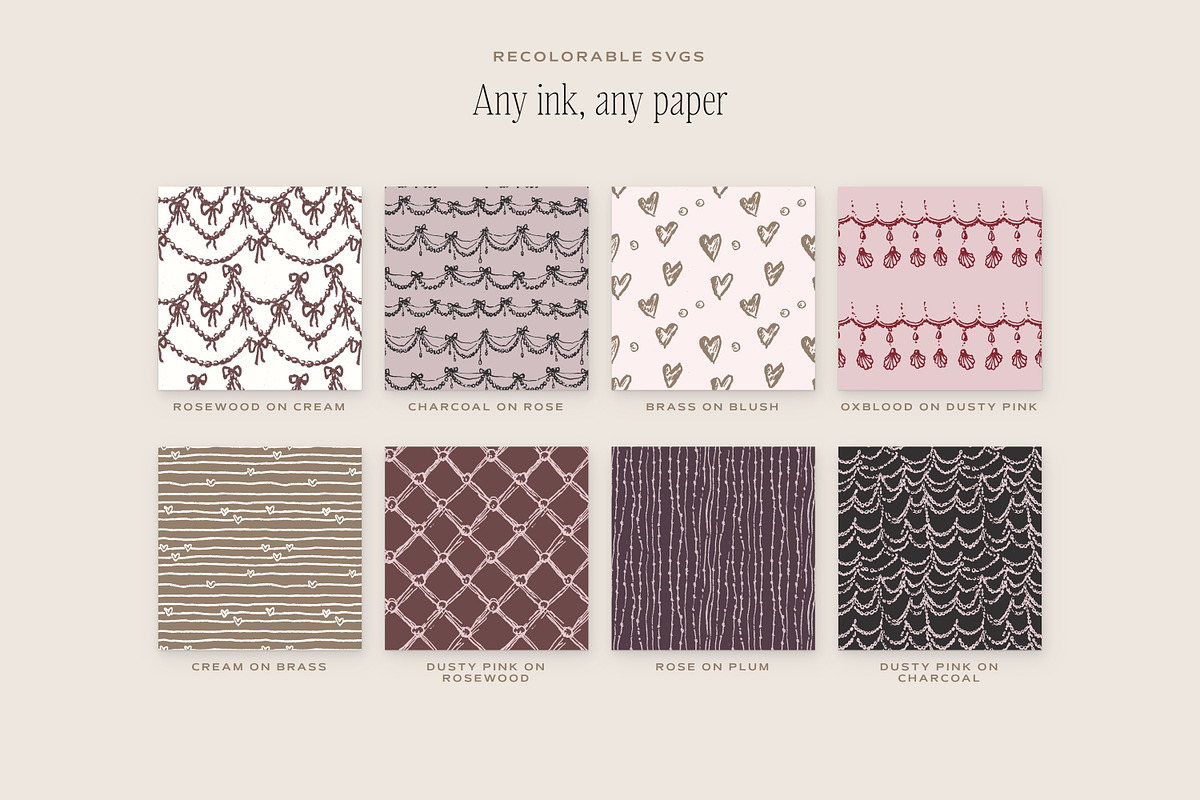 Pearls & Hearts Seamless Patterns, a Pattern Graphic by The October Creative (Photo 7 of 12)