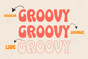 Peachy Rounded is a groovy font, a Sans Serif Font by Brown Cupple (Thumbnail 6 of 11)