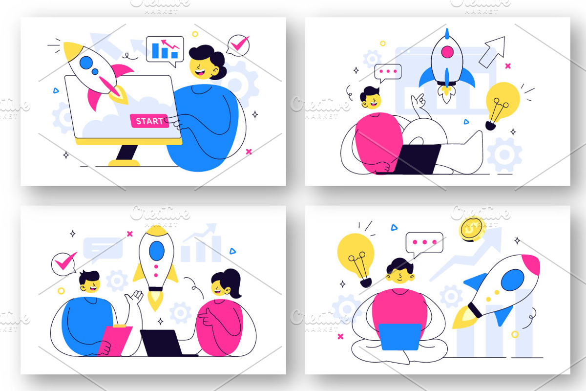 10 Business Startup Illustration, a Finance Illustration by denayunebgt (Photo 3 of 4)