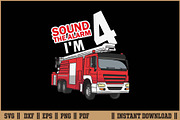Sound The Alarm I’m 4 - Firefighter, an Illustration by Handy Arts Studio (Thumbnail 1 of 3)