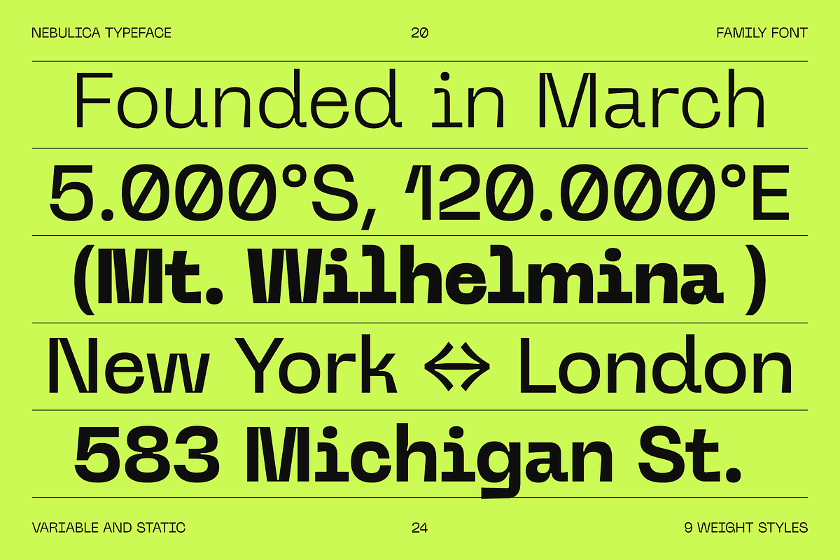 Nebulica - Geometric Family Font, a Sans Serif Font by Zarma Type (Photo 11 of 12)