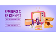 3d Analog Device Concept Banner, an Object Graphic by 35lab (Thumbnail 1 of 9)