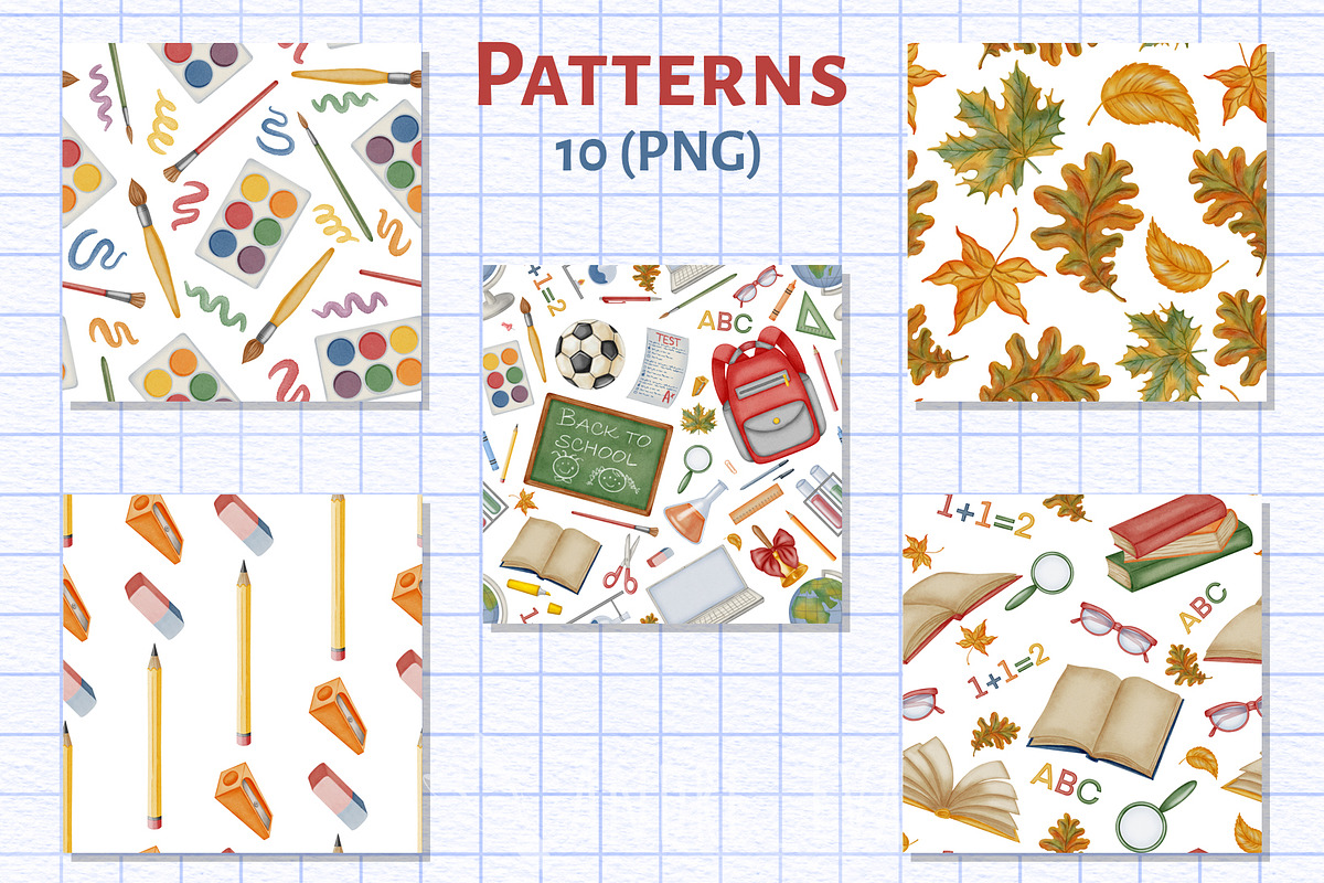 Back to School Watercolor Collection, an Education Illustration by Andre_Eva (Photo 13 of 13)