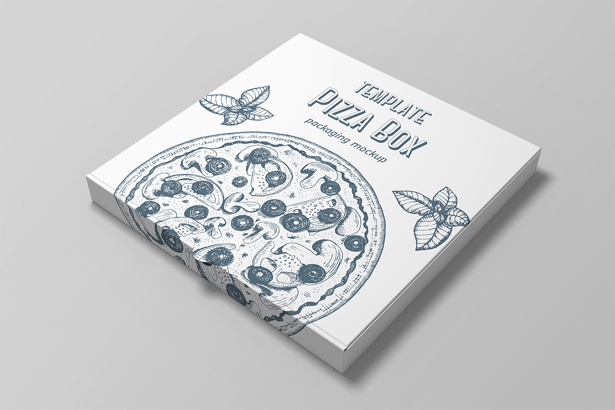 Pizza Box Mockup, a Packaging Mockup by Petr Stránský (Photo 2 of 16)
