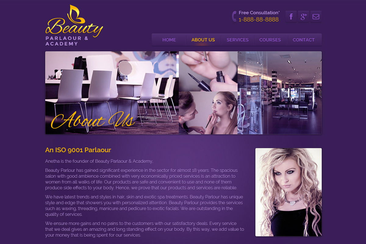 Beauty - Parlaour PSD Template, a Websites & App Template by Thekeypixel (Photo 2 of 4)