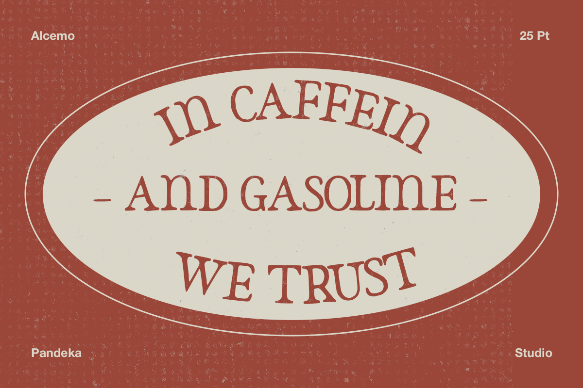 Alcemo - Hand-Drawn Vintage Serif, a Serif Font by Pandeka Studio (Photo 3 of 9)