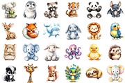 Cute Plush Toy Clipart, Baby Animals, an Illustration by Sublimation Artist (Thumbnail 2 of 6)