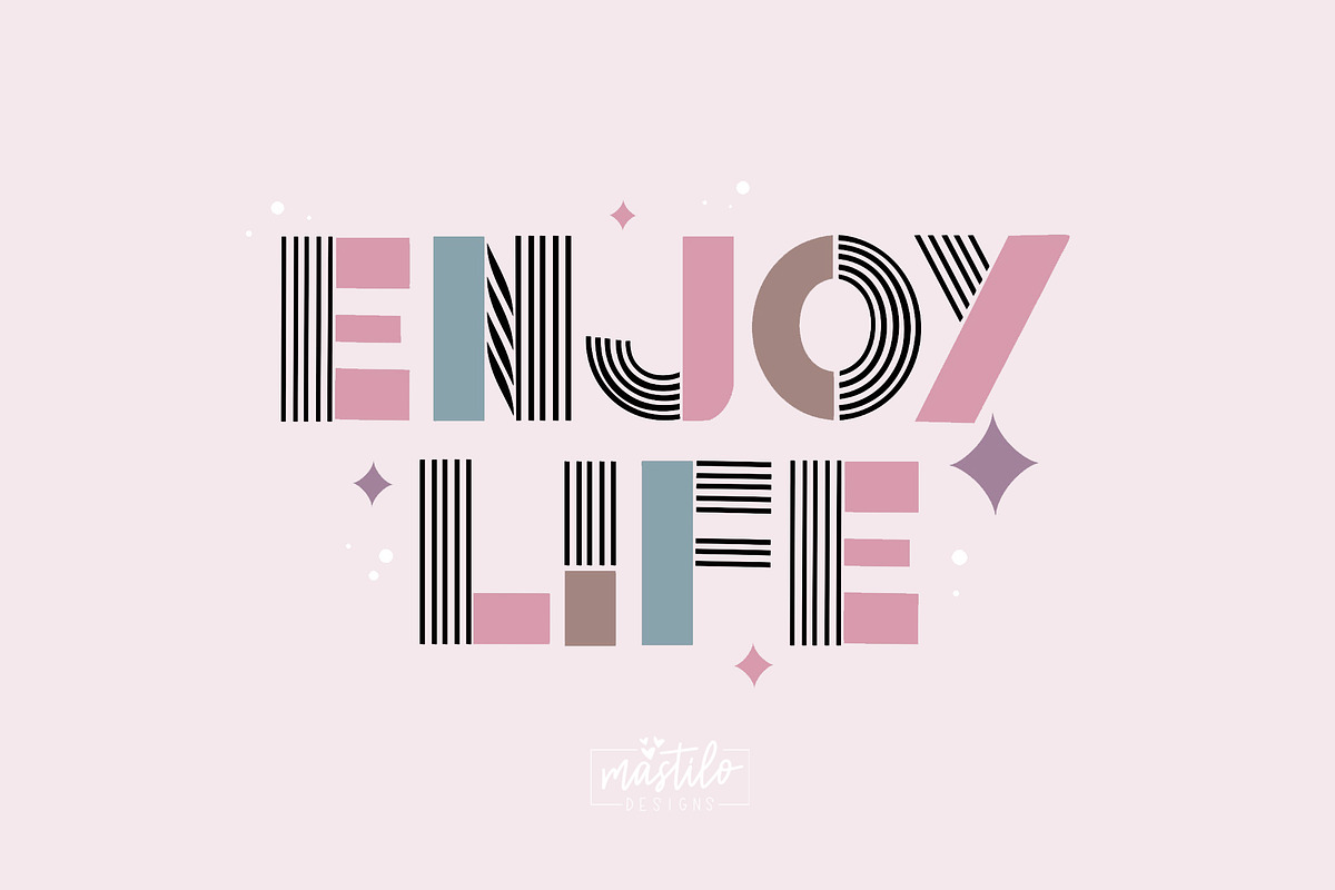 Stardust Multiline Retro Font, a Sans Serif Font by Mastilo Designs (Photo 4 of 8)