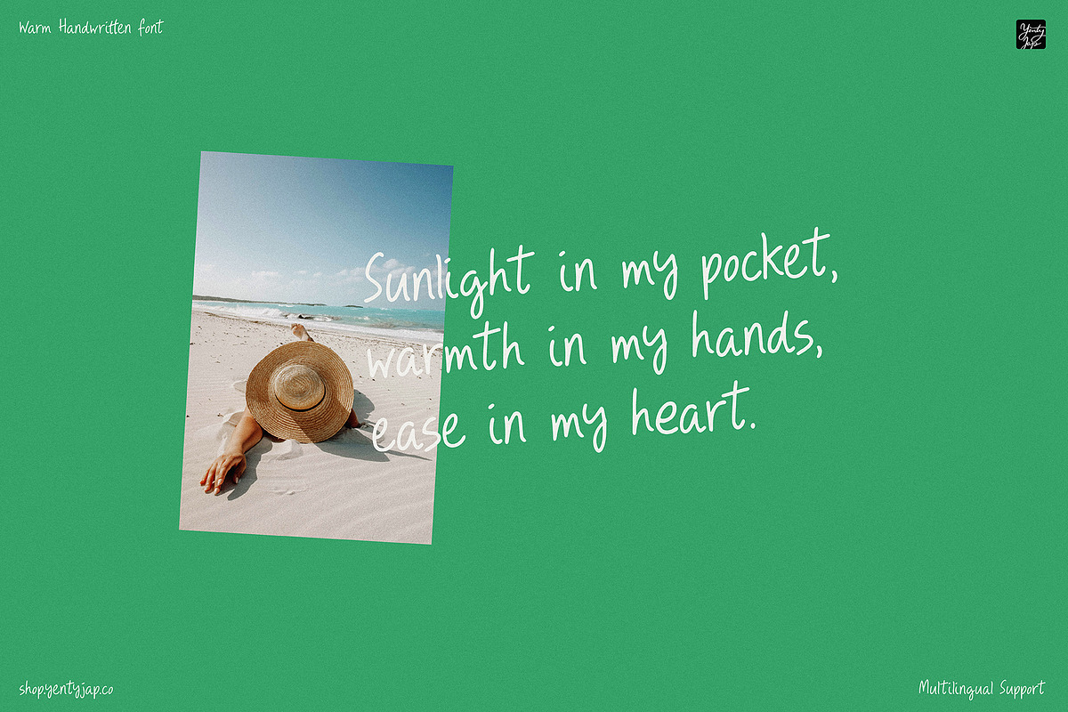 YJ Handful of Sunshine, a Script Font by YENTY JAP CO (Photo 2 of 20)