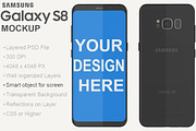 Samsung Galaxy S8 PSD Mockup, an Android Mockup by PSD Mockups (Thumbnail 2 of 7)