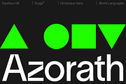 Azorath — Neo Brutalist Sans Font, a Sans Serif Font by Sryga (Thumbnail 1 of 15)