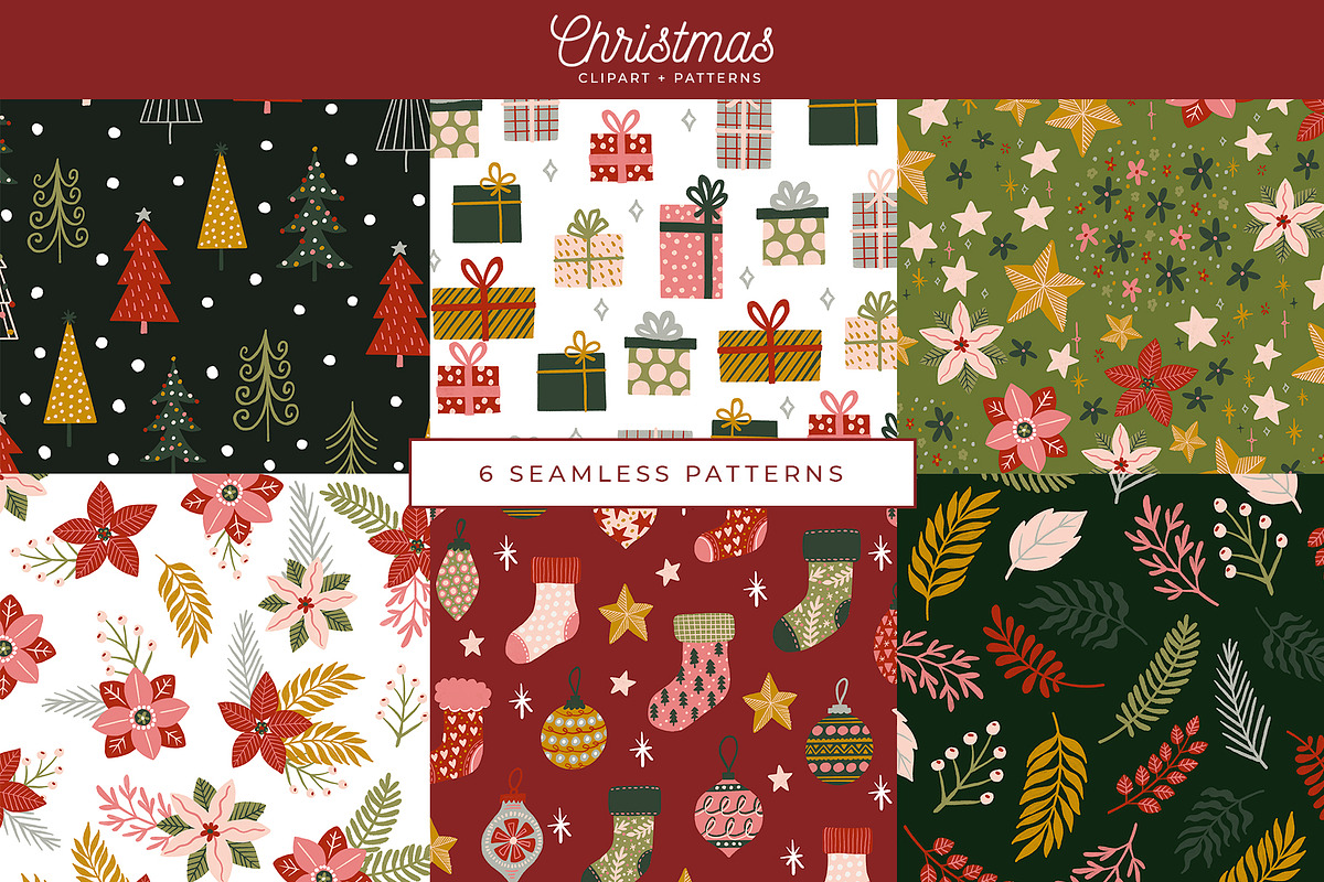 Christmas graphics & patterns, an Illustration by Laura Camoe (Photo 4 of 6)