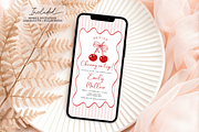 Cherry On Top Phone Invitation, an Invitation Template by VeliusCreativeStudio (Thumbnail 2 of 3)