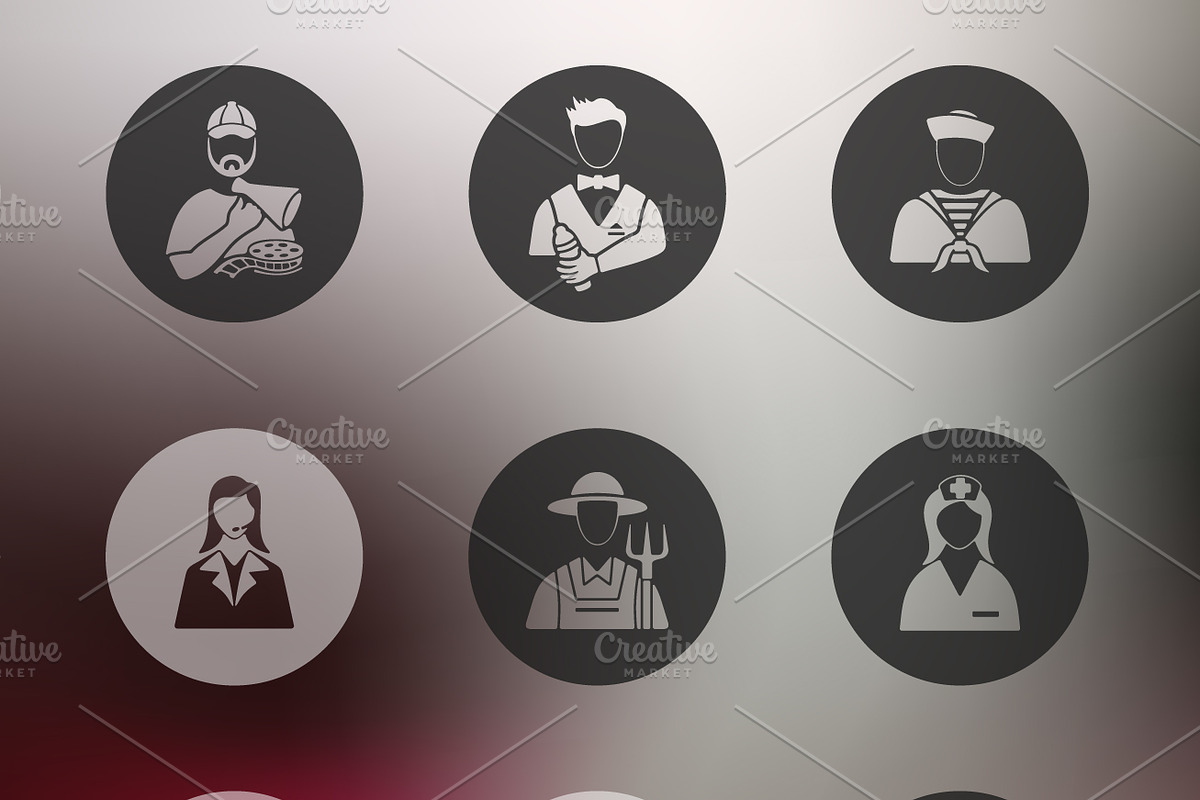 30 PROFESSIONS icons, a Templates & Theme by Palau (Photo 4 of 4)