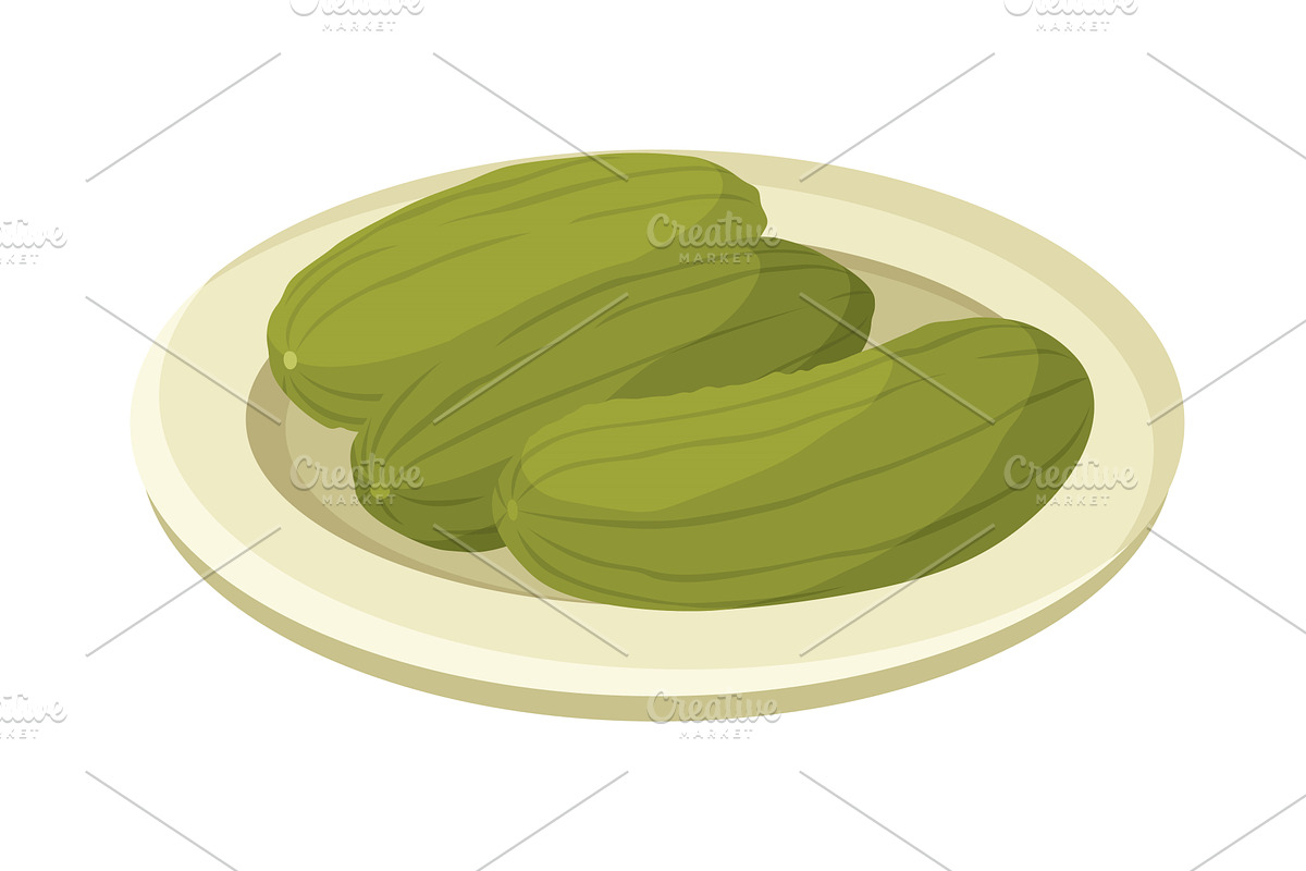 Homemade pickled cucumber, a Food Illustration by Things for designers