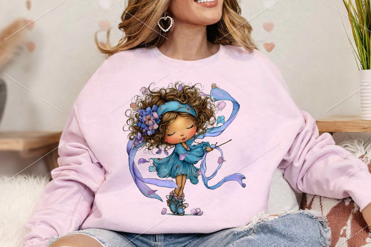 Whimsical Spring Girl Clipart, a Seasonal Illustration by Canvas Craft (Photo 4 of 7)