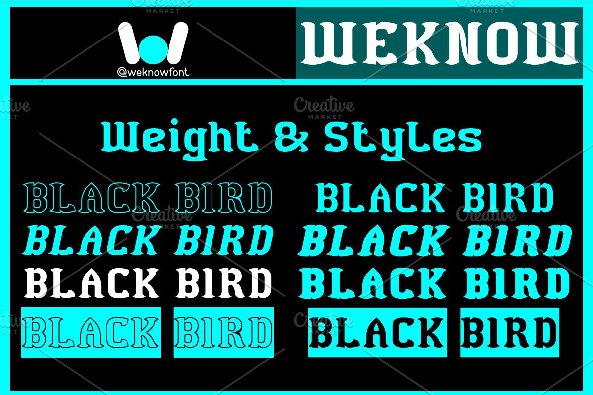 Black Bird font, a Blackletter Font by weknow (Photo 5 of 8)