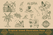 Tropical Island Illustration Pack, an Object Illustration by Southerntown (Thumbnail 5 of 7)