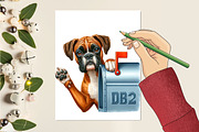 Peeking Around Corner Dog Clipart, an Illustration by RobertsArt (Thumbnail 3 of 7)
