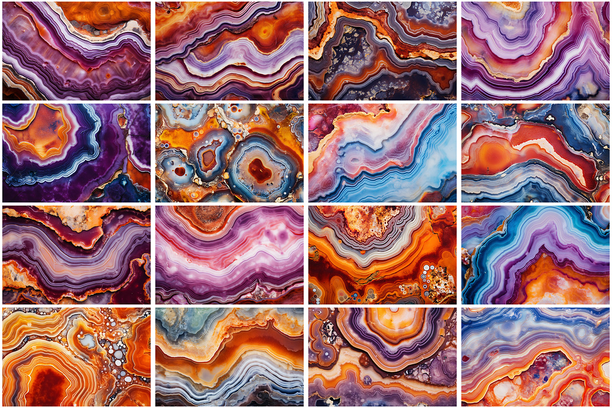 Agate Texture Digital Papers, a Texture Graphic by Forhadx5 (Photo 3 of 11)