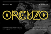 Orcuzo – Modern Greek Font, a Handwritten Font by overlaytemplates (Thumbnail 1 of 5)
