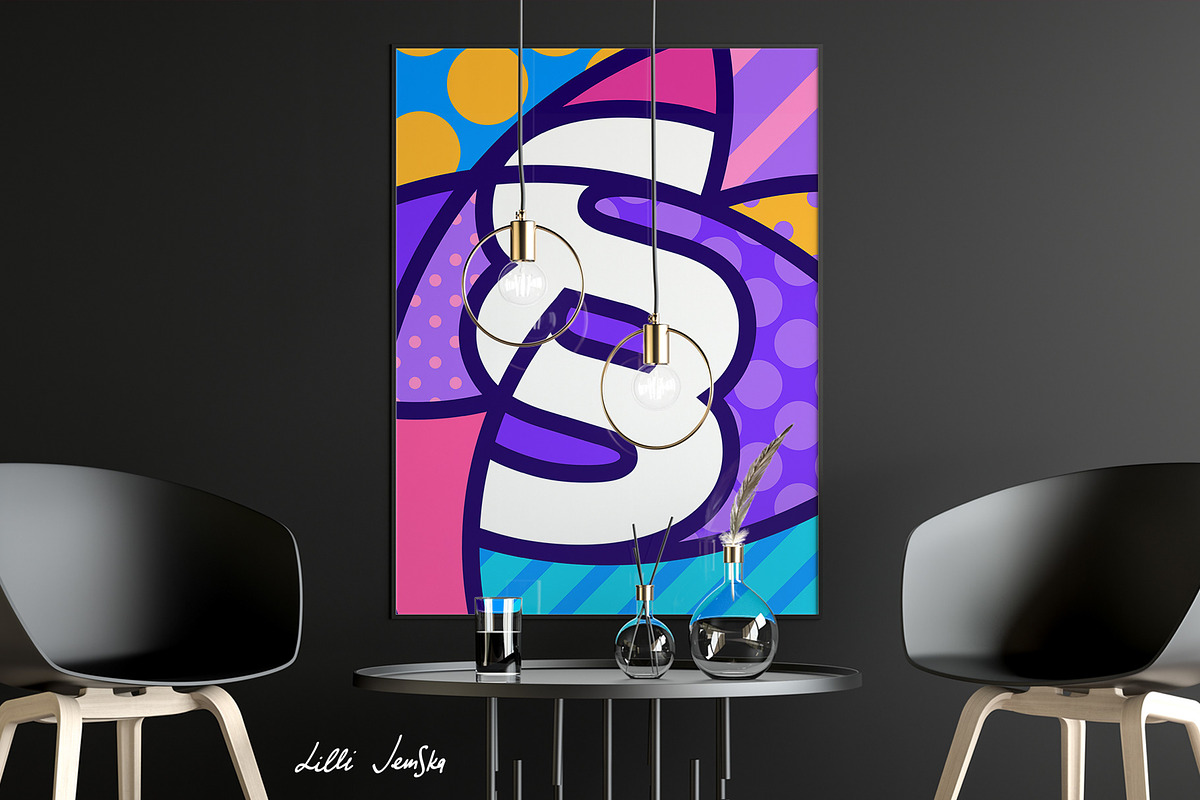 ABC ALPHABET Pop Art Graphic Bundle, a Decorative Illustration by Lilli Jemska Studio (Photo 7 of 9)