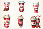 Valentine Festive Coffee Clipart, an Illustration by CreationArt (Thumbnail 4 of 5)