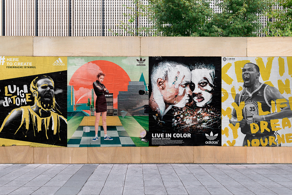 10 Urban Poster Street Mockups - PSD, an Advertising Mockup by Asylab