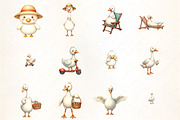 Silly Summer Goose Clipart, an Illustration by CrexoraLab (Thumbnail 1 of 5)