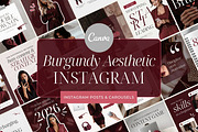 Burgundy Instagram Posts & Carousels, a Social Media Template by SwitzerShop (Thumbnail 9 of 9)