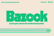 Bazook - A Retro Geo-Sans Font, a Font by JK Design Co. (Thumbnail 1 of 10)