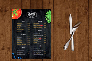 Modern Bistro/Cafe Menu Template