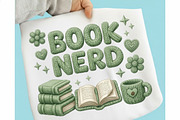 Book Nerd Green PNG, an Illustration by designcity5 (Thumbnail 1 of 4)