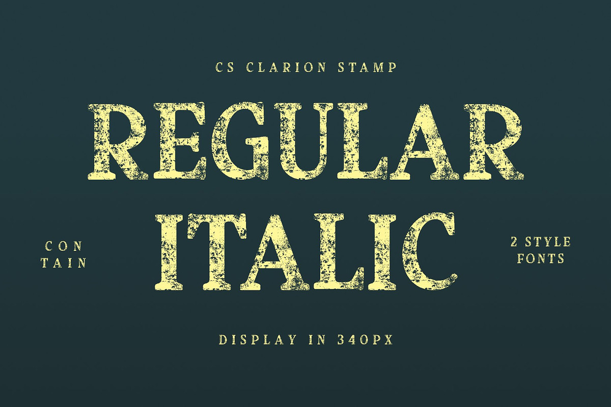 CS Clarion Stamp, a Serif Font by Craft Supply Co. (Photo 3 of 8)