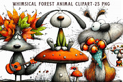 Whimsical Forest Animal Clipart, an Illustration by Libby Wishes (Thumbnail 1 of 7)