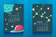 Space calendar animal austronauts, a Stationery Template by SiberianArt (Thumbnail 5 of 8)