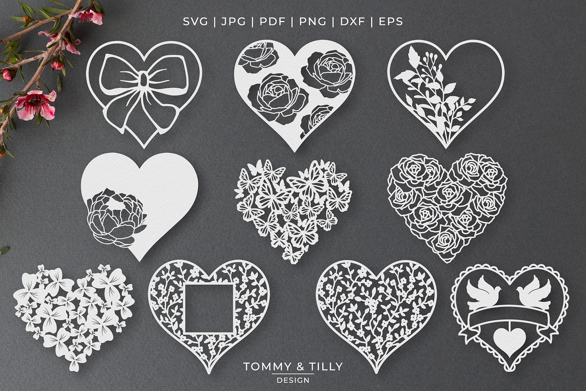 Romantic Hearts Collection - Vector, an Object Graphic by Tommy & Tilly Design (Photo 3 of 8)