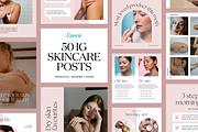 50 Pink Skincare Instagram posts, a Social Media Template by Studio K (Thumbnail 1 of 9)
