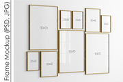 Gallery Wall Mockup PSD JPG, a Print Template by VNmockup (Thumbnail 2 of 5)