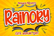 Rainory-Child kid fun font display, a Font by Pandanwangi (Thumbnail 1 of 7)