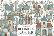 Cute Religious Easter Clipart, an Illustration by Designworld (Thumbnail 1 of 5)
