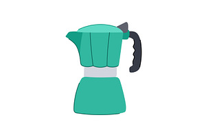 Espresso Moka Pot Coffee Cartoon